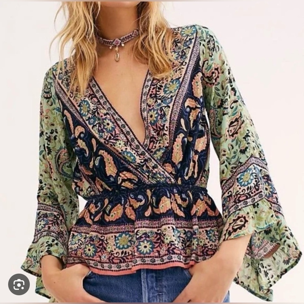 NWT Free People Rosalie blouse - Large